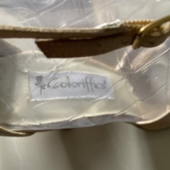 Colorifics Women's Gold Tone Shoes 7.5M - Picture 13 of 15